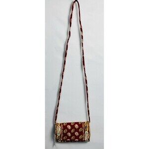 Vintage Usport Sack Red Leaf Folding Wallet with Strap Crossbody NWT